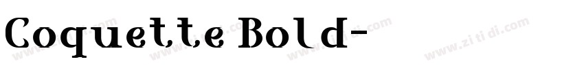 Coquette Bold字体转换